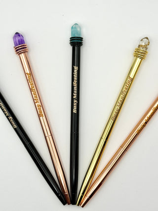 Busy Manifesting Crystal Mystic Pen