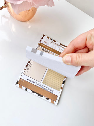 Daily Plans Minimalist Notepad Memo Sticky Notes, The Fabulous Planner - A Blissfully Beautiful Boutique