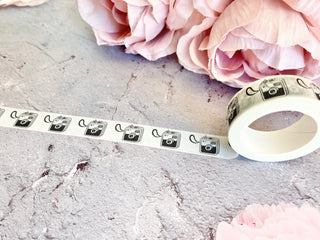 Black Vintage Camera Washi Tape