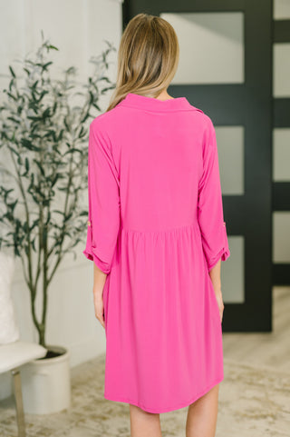 Inspire Collared Neck Dress in Runway Pink, Ave Shops - A Blissfully Beautiful Boutique