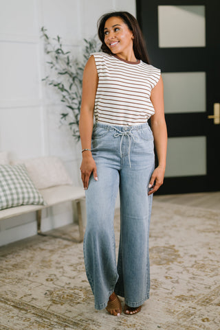 Monica High Waist Palazzo Featherweight with Drawcord, Ave Shops - A Blissfully Beautiful Boutique