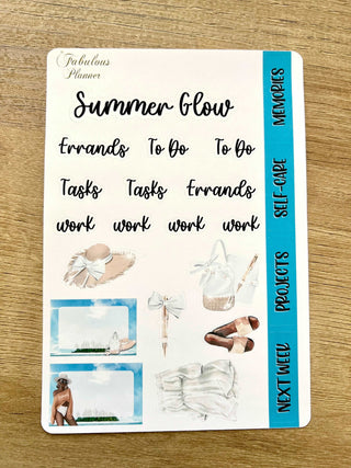 4 Sheets - Summer Getaway Planner Stickers Kit, The Fabulous Planner - A Blissfully Beautiful Boutique