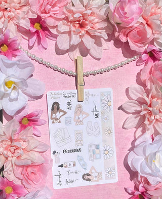 4 Sheets - Daisy Sunflower Summer Planner Stickers Kit, The Fabulous Planner - A Blissfully Beautiful Boutique