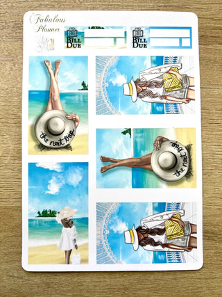 4 Sheets - Summer Getaway Planner Stickers Kit, The Fabulous Planner - A Blissfully Beautiful Boutique