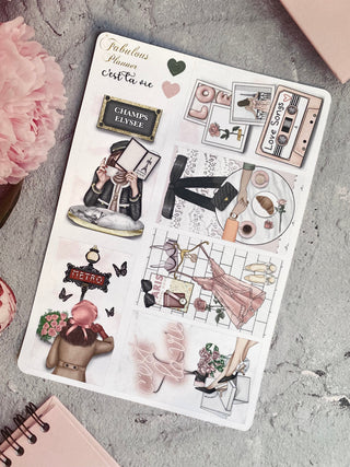 Paris Valentines C'est La Vie Sticker Kit