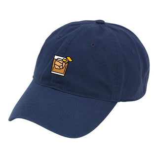 Whiskey Embroidery Navy Cap
