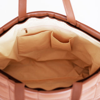 Camel Parker Puffy Tote
