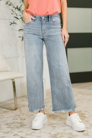 Mary Mid Rise Ankle Wide Leg + Hollywood WB + Fray Hem, Ave Shops - A Blissfully Beautiful Boutique