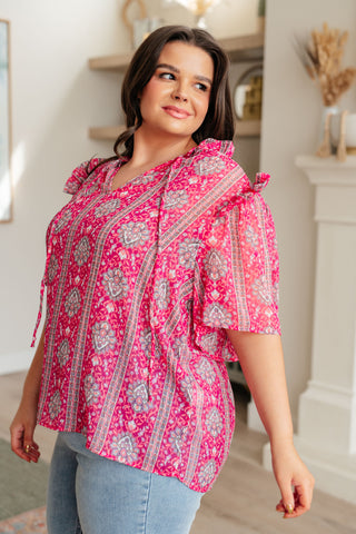 Moments Like This V-Neck Bell Sleeve Blouse, Ave Shops - A Blissfully Beautiful Boutique