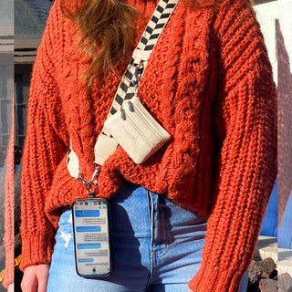 Clip & Go Strap w/Zippered Pouch Chevron, SaveTheGirls - A Blissfully Beautiful Boutique