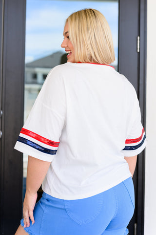 Party In The USA Drop Shoulder Top, Ave Shops - A Blissfully Beautiful Boutique