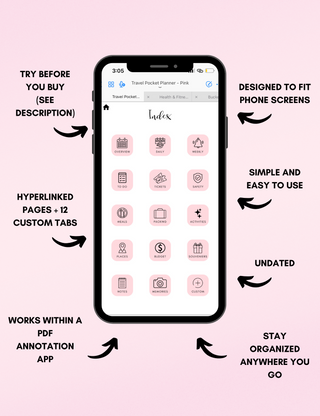 Digital Travel Phone Planner Bundle