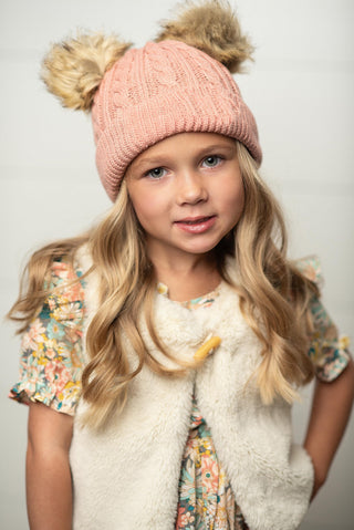 Pink Pom Fur Hat, Oopsie Daisy - A Blissfully Beautiful Boutique