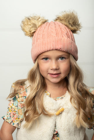 Pink Pom Fur Hat, Oopsie Daisy - A Blissfully Beautiful Boutique