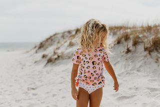 Sophie Pink Lep Rash Guard Swimsuit