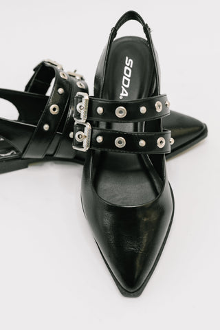 Pop of Color Pointy Toe Slip On in Black, Ave Shops - A Blissfully Beautiful Boutique