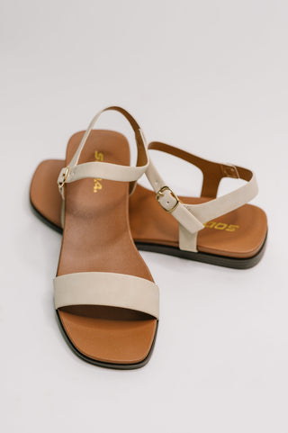 Riddle Ankle Strap Sandal in Beige, Ave Shops - A Blissfully Beautiful Boutique
