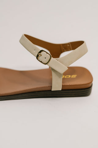 Riddle Ankle Strap Sandal in Beige, Ave Shops - A Blissfully Beautiful Boutique