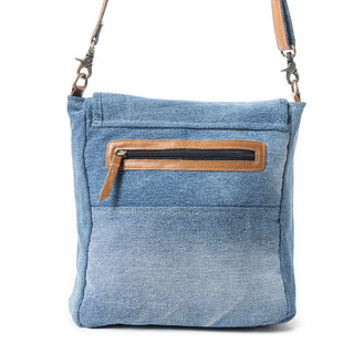 Myra Ashley Adventure Crossbody Bag â€“ Upcycled Denim with Leather Accents, Myra USA - A Blissfully Beautiful Boutique