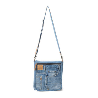 Myra Ashley Adventure Crossbody Bag â€“ Upcycled Denim with Leather Accents, Myra USA - A Blissfully Beautiful Boutique