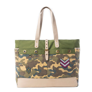 Myra Ranger's Day Weekender Bag in Shadow Camo Green, Myra USA - A Blissfully Beautiful Boutique