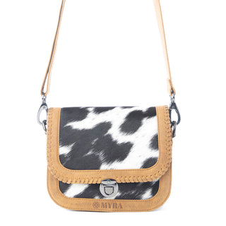 Myra Luna Frost Hairon Leather Bag in Golden Saddle, Myra USA - A Blissfully Beautiful Boutique
