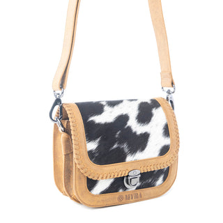 Myra Luna Frost Hairon Leather Bag in Golden Saddle, Myra USA - A Blissfully Beautiful Boutique