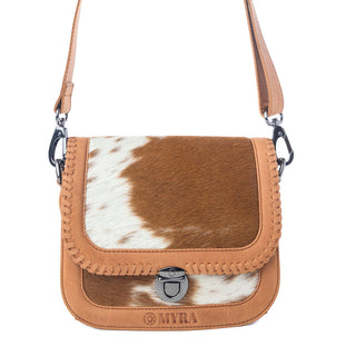 Myra Sunset Mirage Hairon Leather Bag in Maple White, Myra USA - A Blissfully Beautiful Boutique