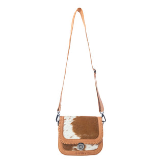 Myra Sunset Mirage Hairon Leather Bag in Maple White, Myra USA - A Blissfully Beautiful Boutique