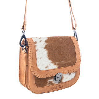 Myra Sunset Mirage Hairon Leather Bag in Maple White, Myra USA - A Blissfully Beautiful Boutique