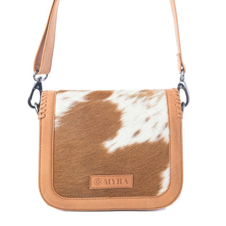 Myra Sunset Mirage Hairon Leather Bag in Maple White, Myra USA - A Blissfully Beautiful Boutique