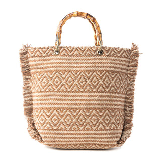 Myra Mesa Pioneer Hand Embroidered Tote Bag in Amber Grain, Myra USA - A Blissfully Beautiful Boutique