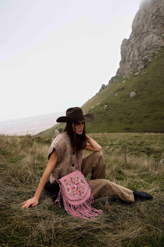 Myra Mojave Meadow Leather Bag in Old Rose, Myra USA - A Blissfully Beautiful Boutique