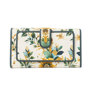 Myra Autumn Grace Woven Wallet in Teal Bloom, Myra USA - A Blissfully Beautiful Boutique