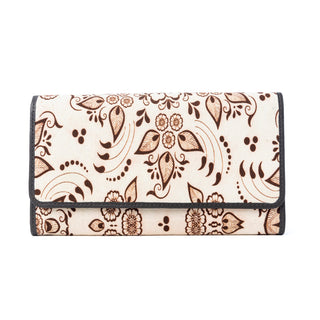 Myra Vanilla Vine Woven Wallet in Sepia Bloom, Myra USA - A Blissfully Beautiful Boutique