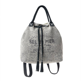 Myra Sel de Mer Bucket Backpack in Aged Grey, Myra USA - A Blissfully Beautiful Boutique