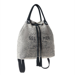 Myra Sel de Mer Bucket Backpack in Aged Grey, Myra USA - A Blissfully Beautiful Boutique