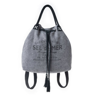 Myra Sel de Mer Bucket Backpack in Storm Grey, Myra USA - A Blissfully Beautiful Boutique