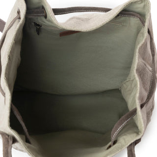 Myra Sel de Mer Bucket Backpack in Drift Olive, Myra USA - A Blissfully Beautiful Boutique