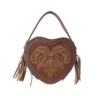 Myra Rodeo Romance Handtooled Leather Bag in Saddle Bronze, Myra USA - A Blissfully Beautiful Boutique