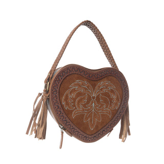 Myra Rodeo Romance Handtooled Leather Bag in Saddle Bronze, Myra USA - A Blissfully Beautiful Boutique