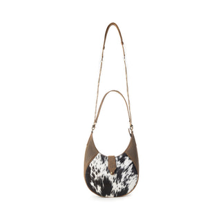 Myra Dakota Moon Hairon Leather Bag in Midnight Tan, Myra USA - A Blissfully Beautiful Boutique