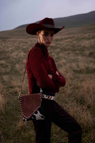 Myra Stonebrook Canvas & Hairon Bag in Spotted Ivory, Myra USA - A Blissfully Beautiful Boutique