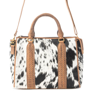 Myra Speckled Range Hairon Leather Concealed Carry Bag in Arctic Storm, Myra USA - A Blissfully Beautiful Boutique