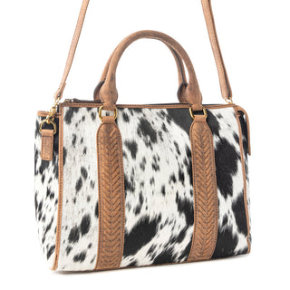 Myra Speckled Range Hairon Leather Concealed Carry Bag in Arctic Storm, Myra USA - A Blissfully Beautiful Boutique