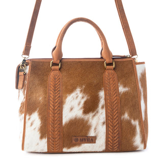 Myra Sierra Fawn Hairon Leather Concealed Carry Bag in Ivory Tan, Myra USA - A Blissfully Beautiful Boutique