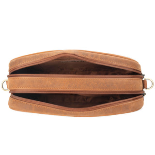 Myra Spade Valley Hairon Leather Bag in Brindle Brown, Myra USA - A Blissfully Beautiful Boutique