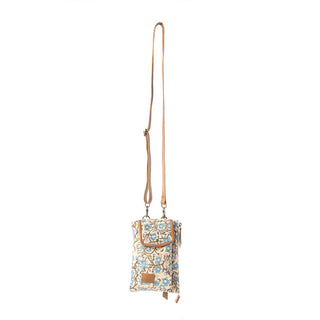 Myra Skyvine Ridge Crossbody Bag with Phone Compartment in Blue Bloom, Myra USA - A Blissfully Beautiful Boutique