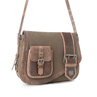 Myra Outlaw's Travels Leather Shoulder Bag in Rodeo Olive, Myra USA - A Blissfully Beautiful Boutique