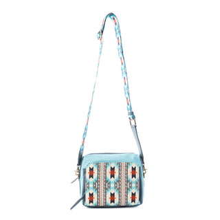 Myra Pueblo Charm Aztec Crossbody Bag in Frontier Blue, Myra USA - A Blissfully Beautiful Boutique
